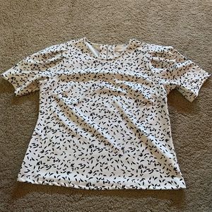 White printed blouse